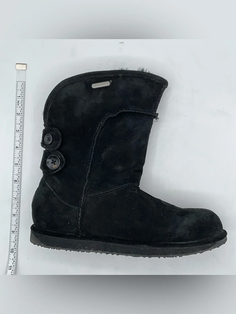 EMU Australia Women’s Black Suede Fleece Lined Mid Calf Winter Boots Size 7